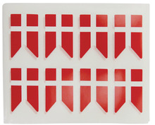 Stickers flag dannebrog 3 ark